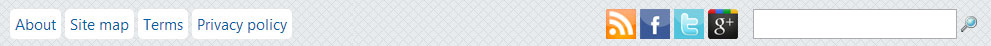 Viết mã html và css cho thanh menu about, nút social network và form tìm kiếm