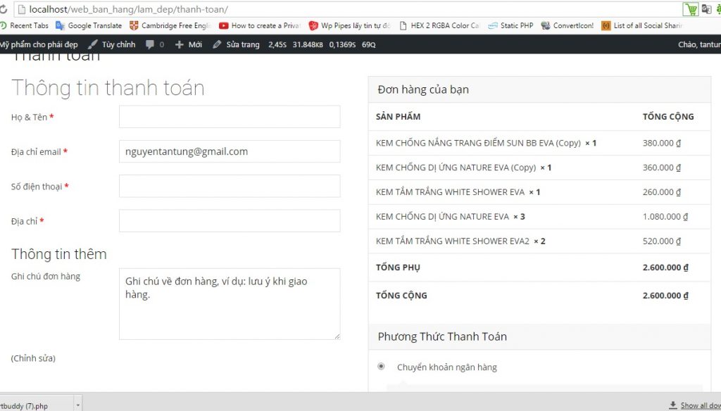 Custom trang checkout woocommerce thành 2 cột