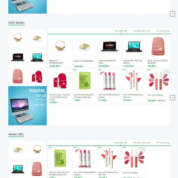 Theme Wordpress Ban Thuc My Pham Thuc Pham Chuc Nang 43413022019