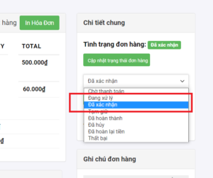 New Order Status Dokan