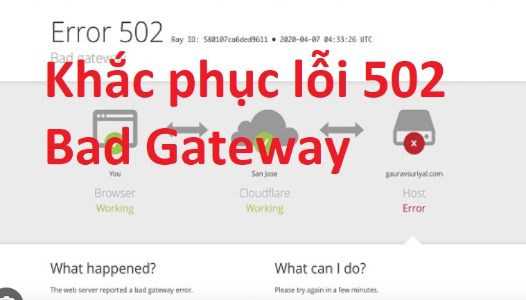 Khắc phục lỗi 502 Bad Gateway